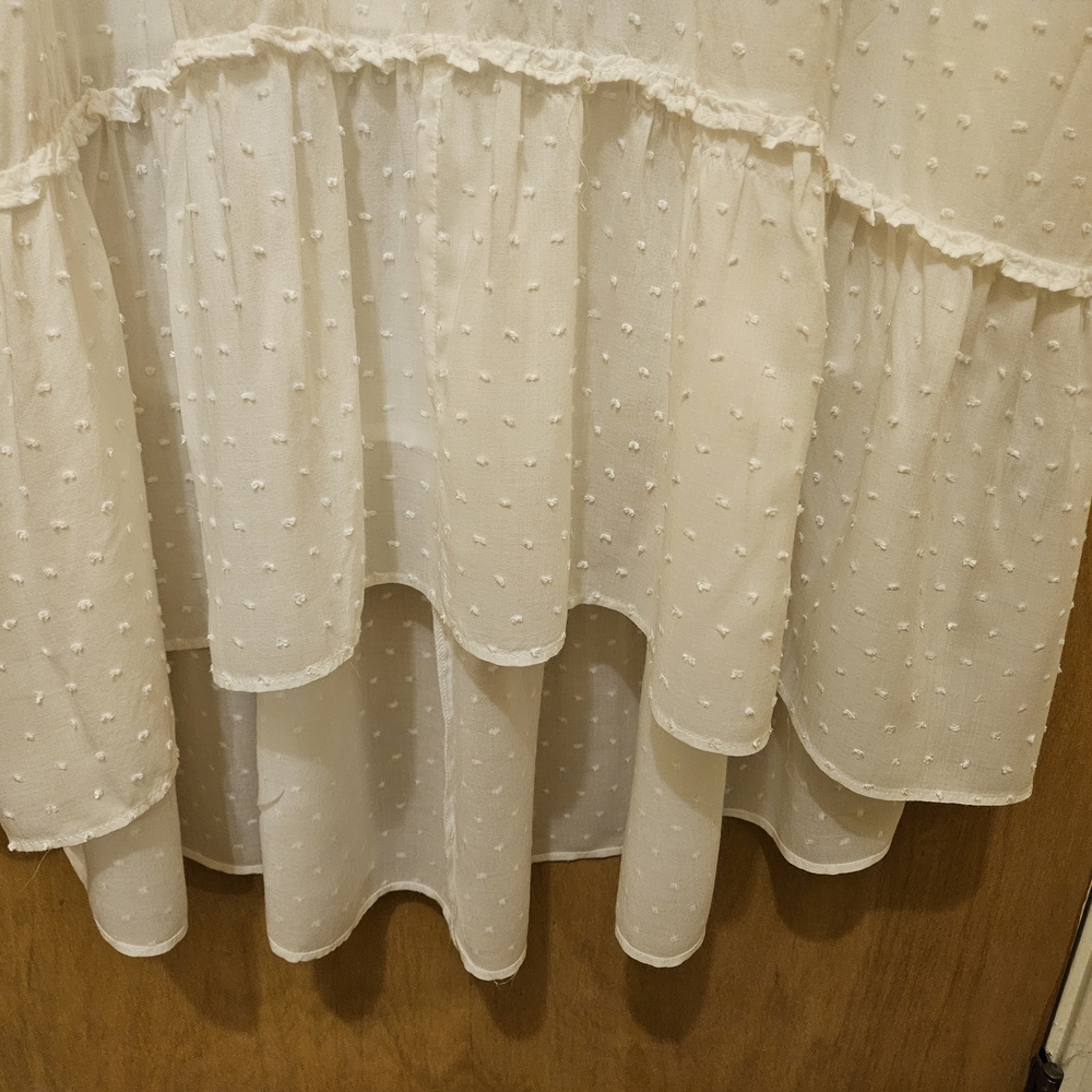 INC International Concepts White V-Neck Flutter Sleeve dress - Picture 3 of 6